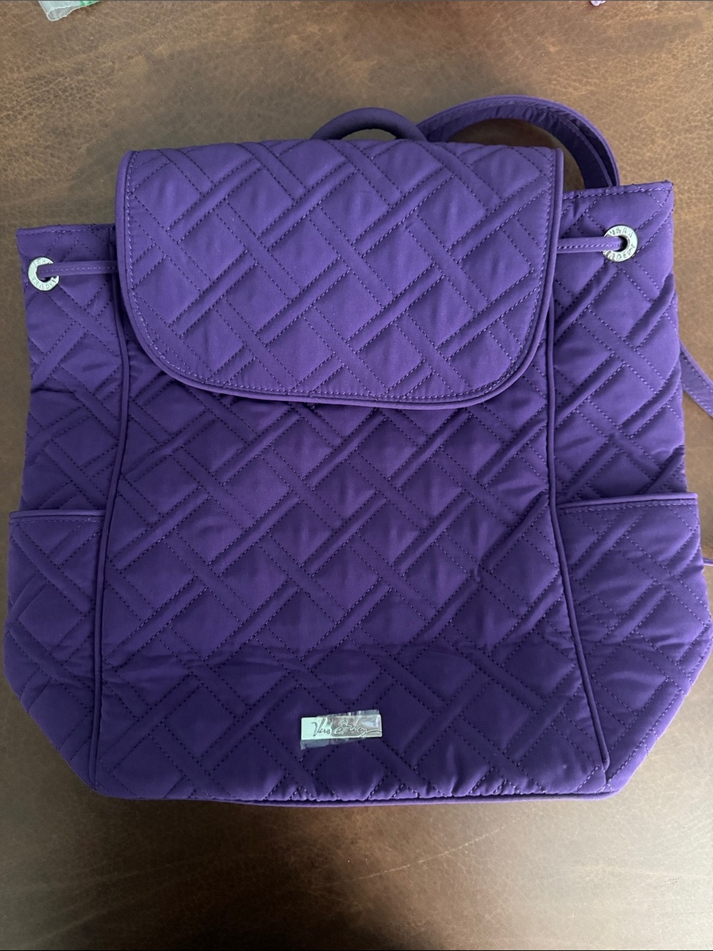 New Vera Bradley Purple Quilted Women’s Backpack Bag